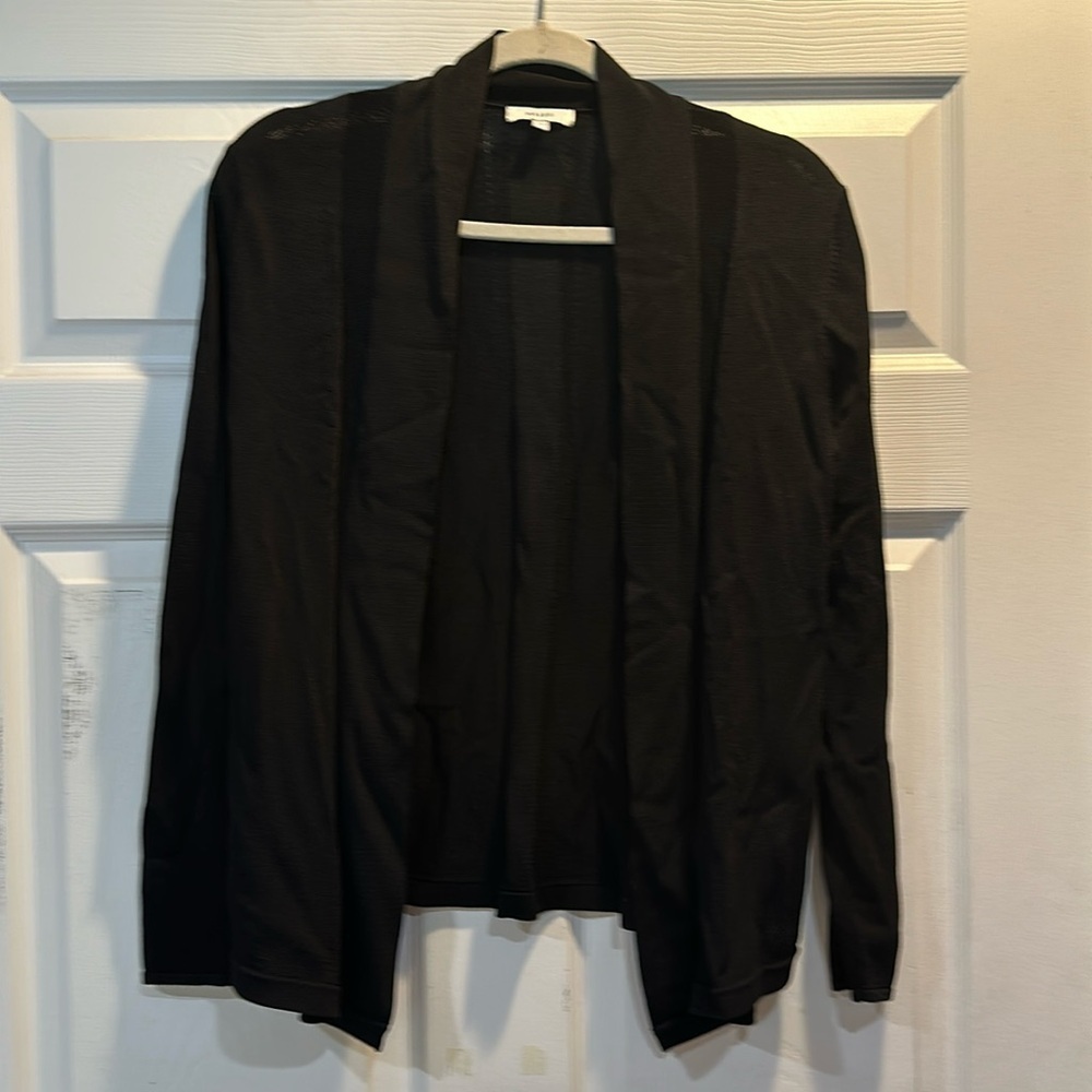 Reiss Black Lightweight Open Cardigan Sweater XS